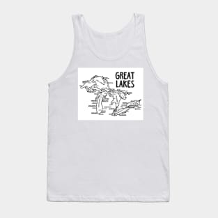 Great Lakes Map Tank Top